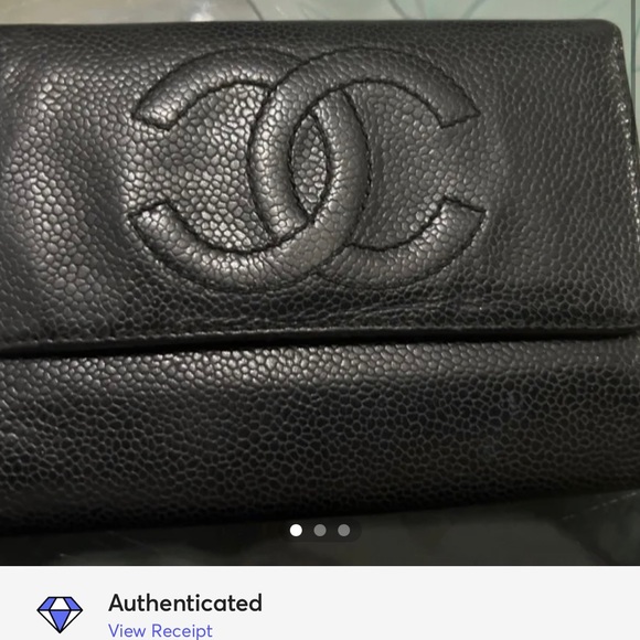 CHANEL CC TIMELESS BLACK CAVIAR LEATHER WALLET with COA - Picture 1 of 9